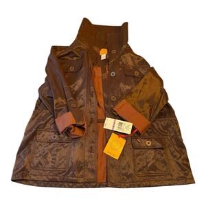 Ruby Rd Shiny Brown Lightweight Jacket Sz 18 NWT $68 Retail